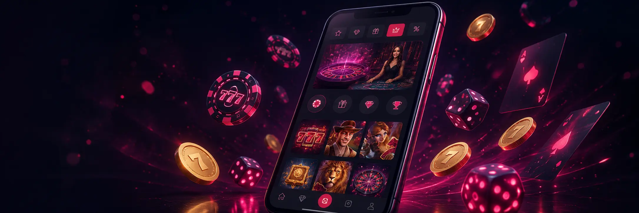 Мобільна версія казино 777 на смартфоні